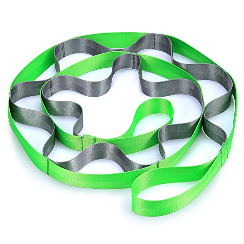 HUISEN Yoga Strap,Multi-Loop Strap,12 Loops Nonelastic