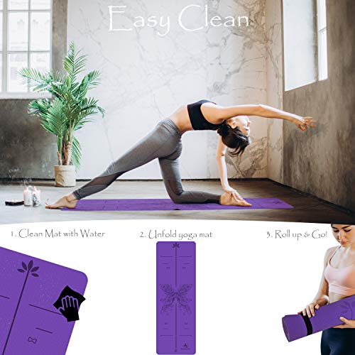 Yoga Mat TPE Premium + Microfiber Towel + Yoga Mat Carry Bag