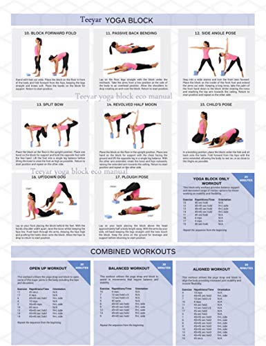 51KBJGE11jL Teeyar Yoga Blocks Set Sturdy Odorless 3 Inch(High Density)