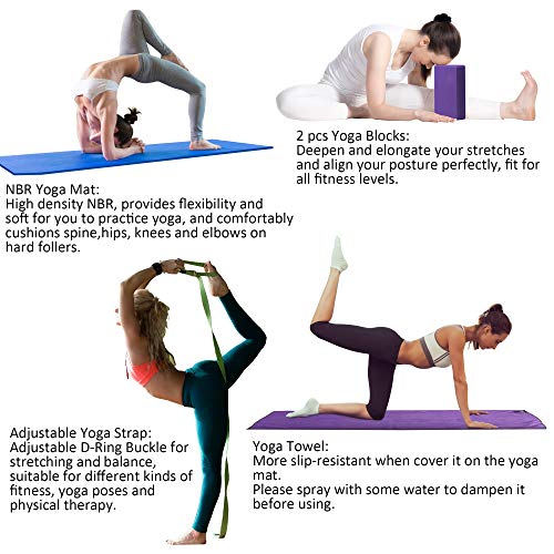Yoga Set 6-Piece with Carrying Strap