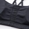Padded Yoga Bra Tops Black Strappy Sports