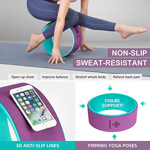 Overmont 5-in-1 Set, 1 Yoga Wheel for Back Pain