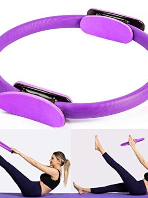 Elevate Your Fitness Routine: The Sunrich Pilates Ring Yoga Fitness Magic- 15 Inch Pilates Exercise Resistance Ring for Full Body Toning, Thighs, Body Sculpting, and Strengthening Abs, Legs for Women.