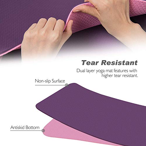 51LF7DLNklL TOPLUS Yoga Mat - Upgraded Thick Yoga Mat