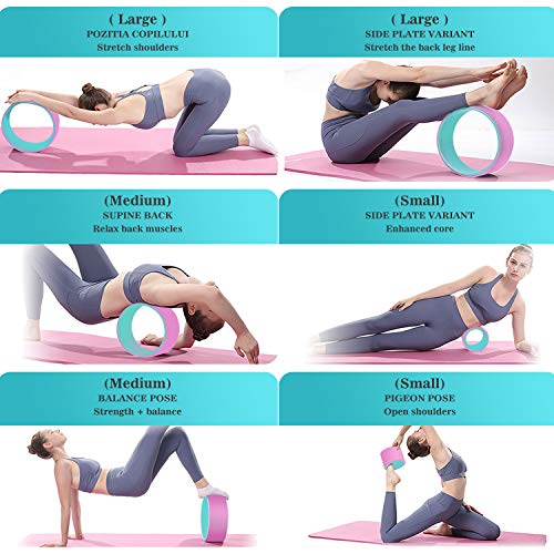 51La850pzOL ADKINC Yoga Wheel Set 3 Pack, ABS Yoga Wheel for Stretching