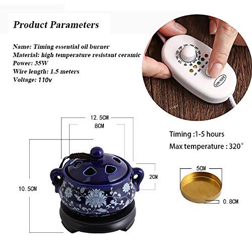51M3cmi6jVL YANGF Timer Thermostat Electric Ceramic Essential Oil Burner