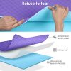 GISALA TPE Yoga Mat Fitness for Yoga (Blue)