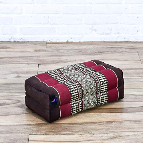 Leewadee Yoga Block Pilates BOrganic and Pure Kapok Yoga Block - Eco-Friendly Meditation and Pilates Brick, 14x7x5 inches, Brown Redrick Eco-Friendly Organic and Natural