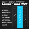 Sensu Large Yoga Mat - 6’ x 4’ x 9mm Extra Thick Exercise