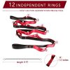 Acenilen Yoga Strap with Door Buckle, 12 Loops Yoga Stretch Strap