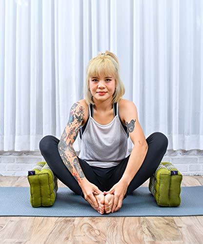 51NE9wj0yQL Leewadee Yoga Block Set of 2 Pilates Brick Meditation