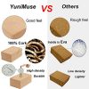 YuniMuse Cork Yoga Blocks 2 Pack 9"x6"x4"/3" Natural