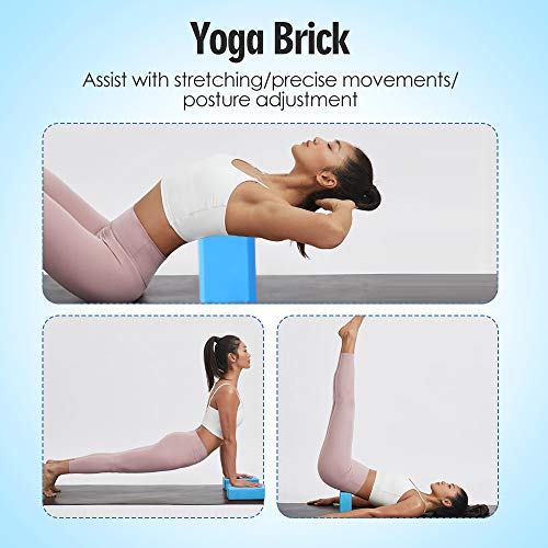 Yoga Blocks Set Non-Slip Lightweight Exercise Bricks