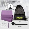 GYSPOR Yoga Blocks 2 Pack Set 9"x6"x3" with Yoga Strap