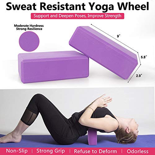 51OFUIphEyL Yoga Wheel Set (11-in-1),Yoga Wheel Back Wheel for Back Pain
