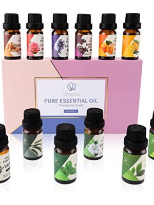 TTRWIN Essential Oil Gift Set,Top 12 Premium Aromatherapy