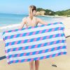 Ikfashoni Striped Beach Towel, Microfiber Beach Towel Oversized