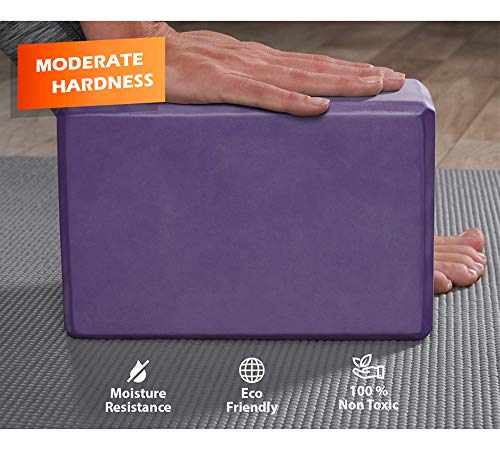 51OrD2HKW8L Premium Yoga Blocks, Metal D Ring Strap Yogi Set