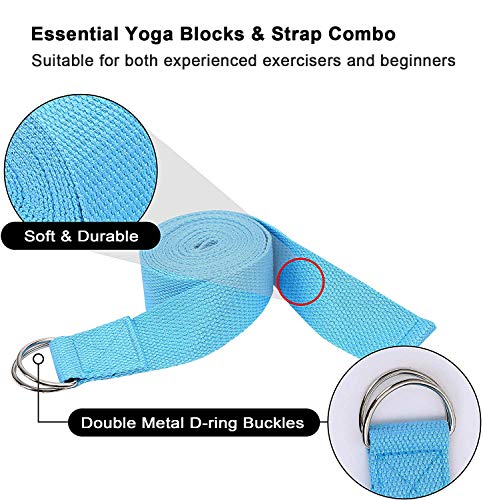 Yoga Journey with ADRIMER Yoga Blocks 2 Pack and Strap - Achieve Stability and Flexibility Anywhere