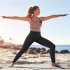 LEINIDINA Cutout High Waisted Yoga Pants with Pockets