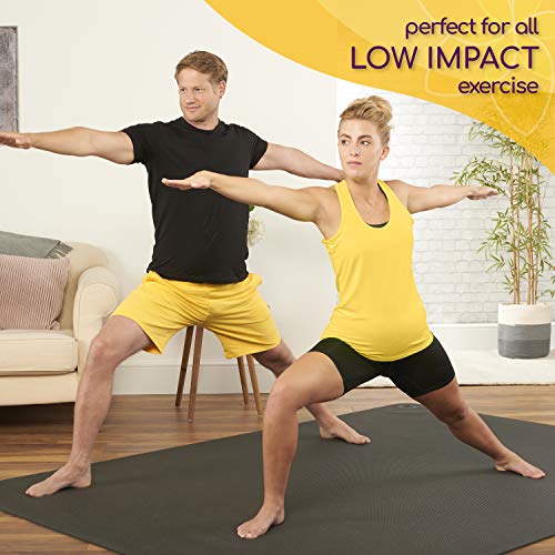 51PxHTr6qTL Large Yoga Mat 8'x6'x8mm Extra Thick, Durable