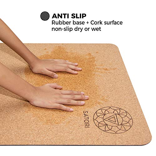 51Q7gL1CDVL SatoriConcept Cork Yoga Mat - 100% Eco Friendly Cork