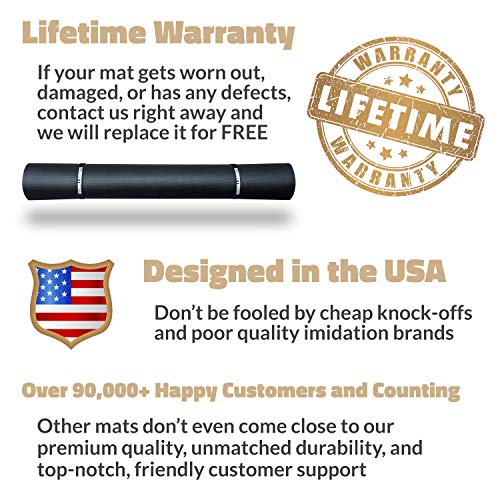 Premium Extra Thick Large Exercise Mat - 7' x 4' x 8mm Ultra Durable
