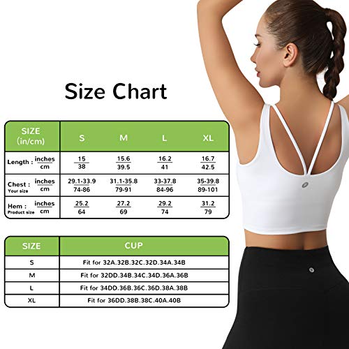 Letsfit Sports Bra for Women, Workout Fitness Crop Tank Tops