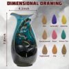 Olerqzer Ceramic Backflow Incense Holder with 30 Backflow