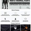 Men's Thermal Compression Base Layer Pants - Ideal for Running, Workout, and Yoga