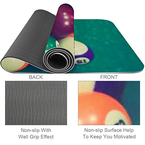 Yoga Mat - billiards - Extra Thick Non Slip Exercise, Fitness Mat
