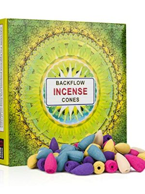 Backflow Incense Cones 120 Pcs 6 Mixed Natural Scents