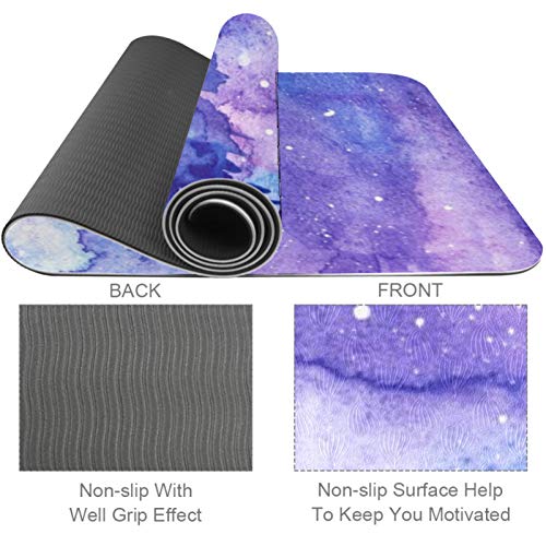 Yoga Mat, Forest Trees The Night Sky Landscape