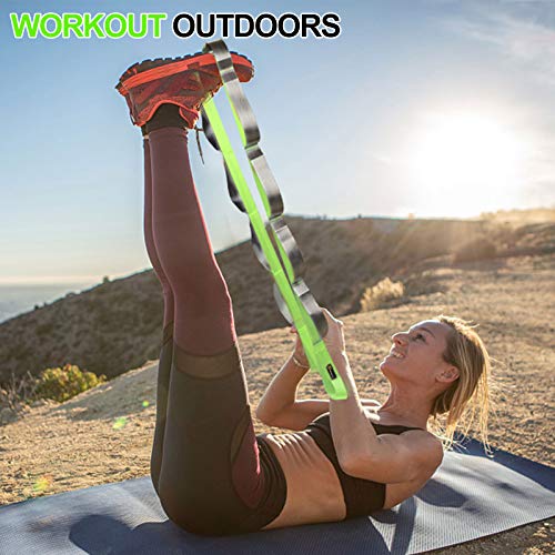 51SZ7bL3TLL NEALFIT Yoga Strap—12 Loops Yoga Stretch Strap