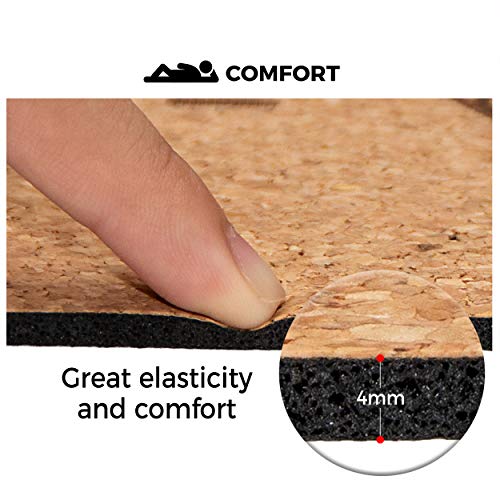 51Sg8oIDiuL SatoriConcept Cork Yoga Mat - 100% Eco Friendly Cork