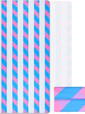 Ikfashoni Striped Beach Towel, Microfiber Beach Towel Oversized