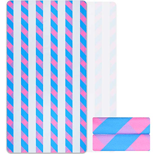 Ikfashoni Striped Beach Towel, Microfiber Beach Towel Oversized