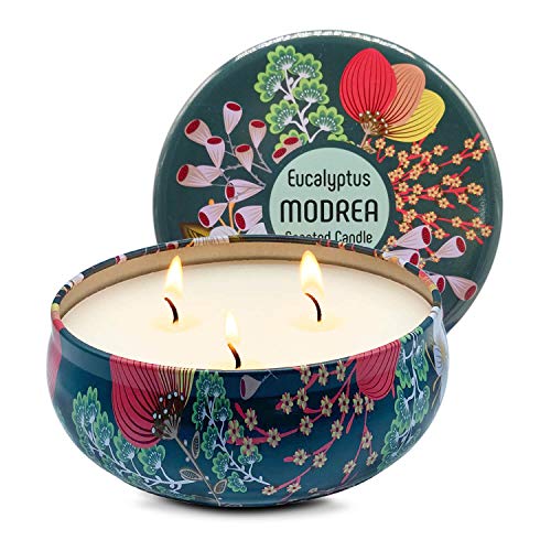 Eucalyptus Aromatherapy Candle Pure Soy Wax Large
