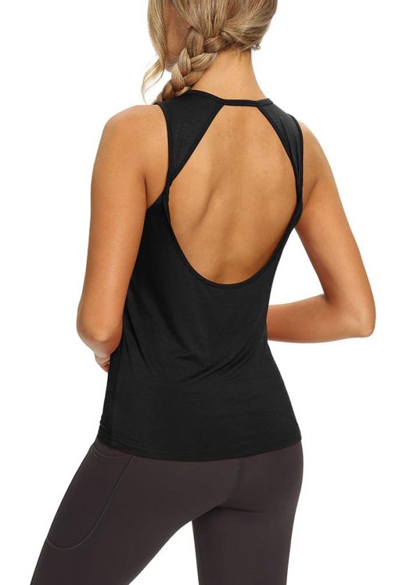 Open Back Workout Tank - Unleash Your Athletic Elegance 1 Mippo Womens Workout Tops Yoga Fit Athletic Tennis Shirts