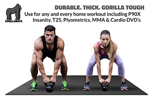 51TPNaChU2L Premium Extra Large Exercise Mat - 10' x 4' x 1/4" Ultra Durable