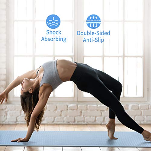 51TlW0kGIiL Wide Yoga Mat for Pilates Stretching, Exercise Mat