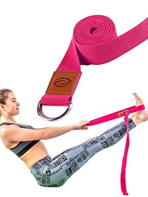 Yoga Exercise Straps in Pink for Stretching