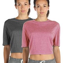 icyzone Open Back Workout Top Shirts