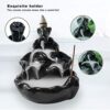 Extrapins Incense Burner Set,Ceramic Backflow Cones Sticks Holder