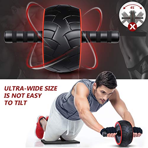 MOVTOTOP 3-in-1 Ab Wheel Roller Kit with Knee Mat and Jump Rope