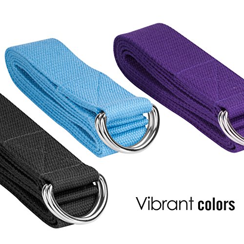 51VSyKannpL MoKo Yoga Strap Belt, Stretching Exercise Fitness Bands 6ft