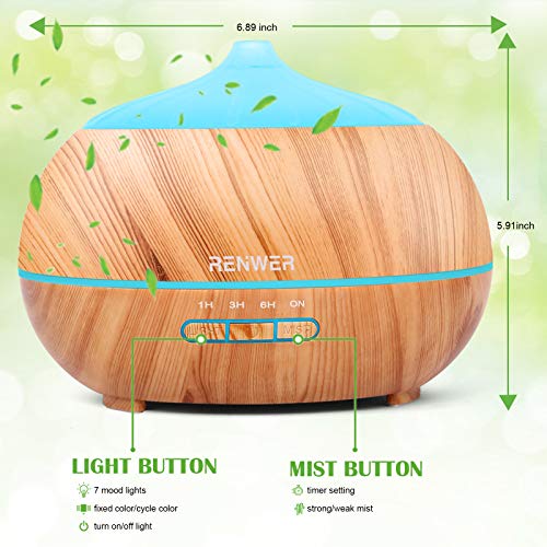 Zenith Aroma Bliss: 500ml Essential Oil Diffuser with Tranquil Essential Oil Set