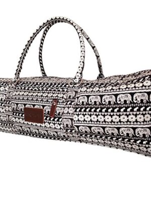 Kindfolk Yoga Mat Duffel Bag Carrier Patterned Canvas