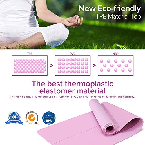 51VsUy6+jYL Yoga Mat Fitness for Carpet Carrying Strap-Pink