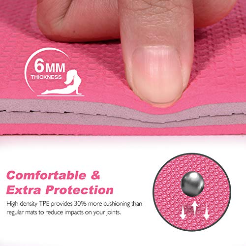 51W9PE5NeCL Toplus Thick Yoga Mat Non Slip, Premium Exercise, Fitness